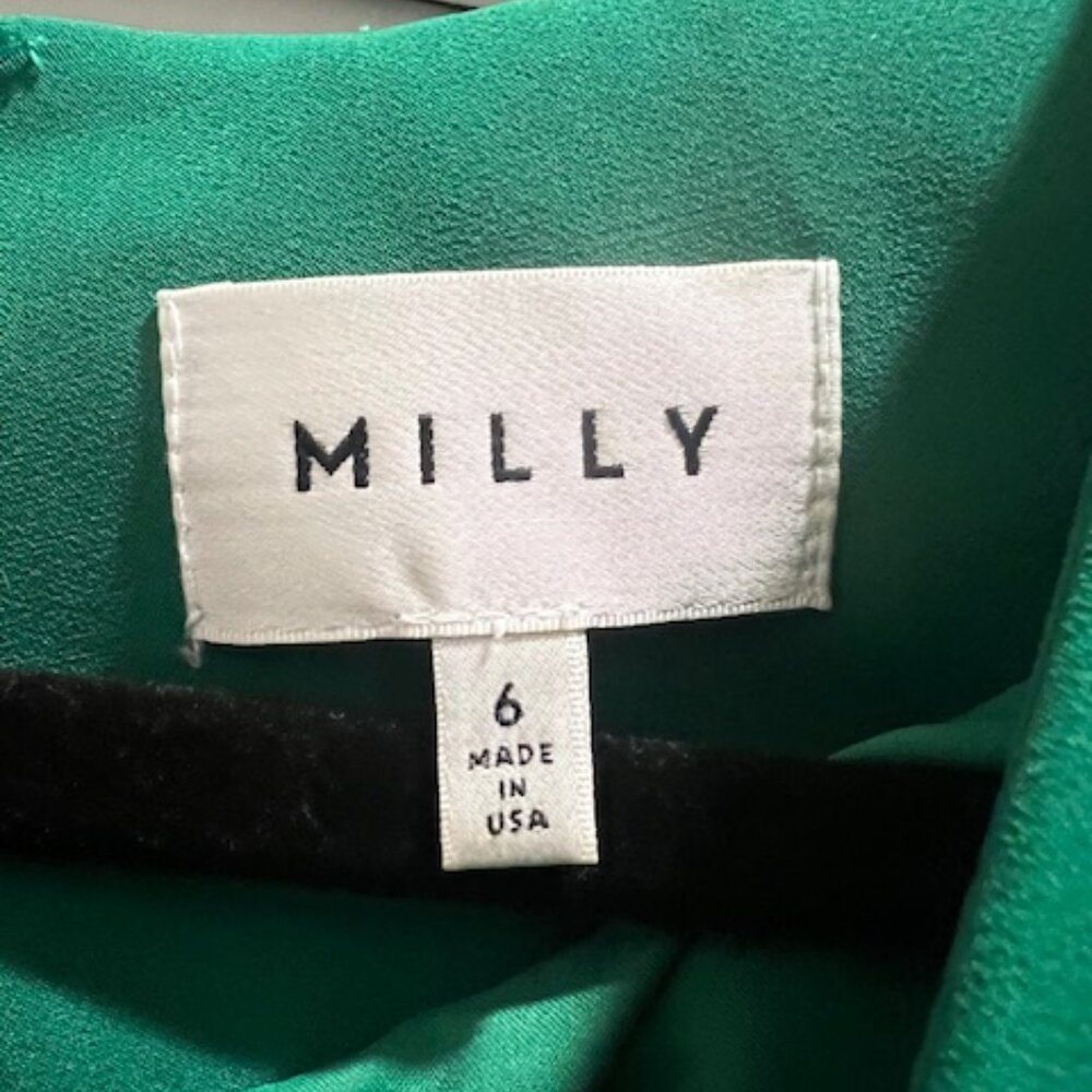 Milly Emerald Green Shift Dress - Picture 4 of 6